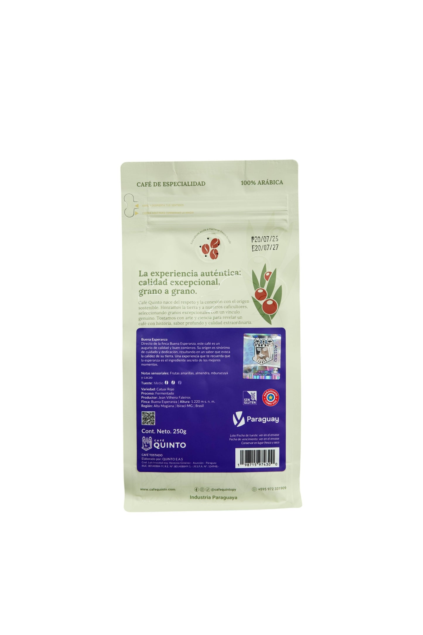 
                  
                    Café Quinto ⁠Buena Esperanza 250g
                  
                