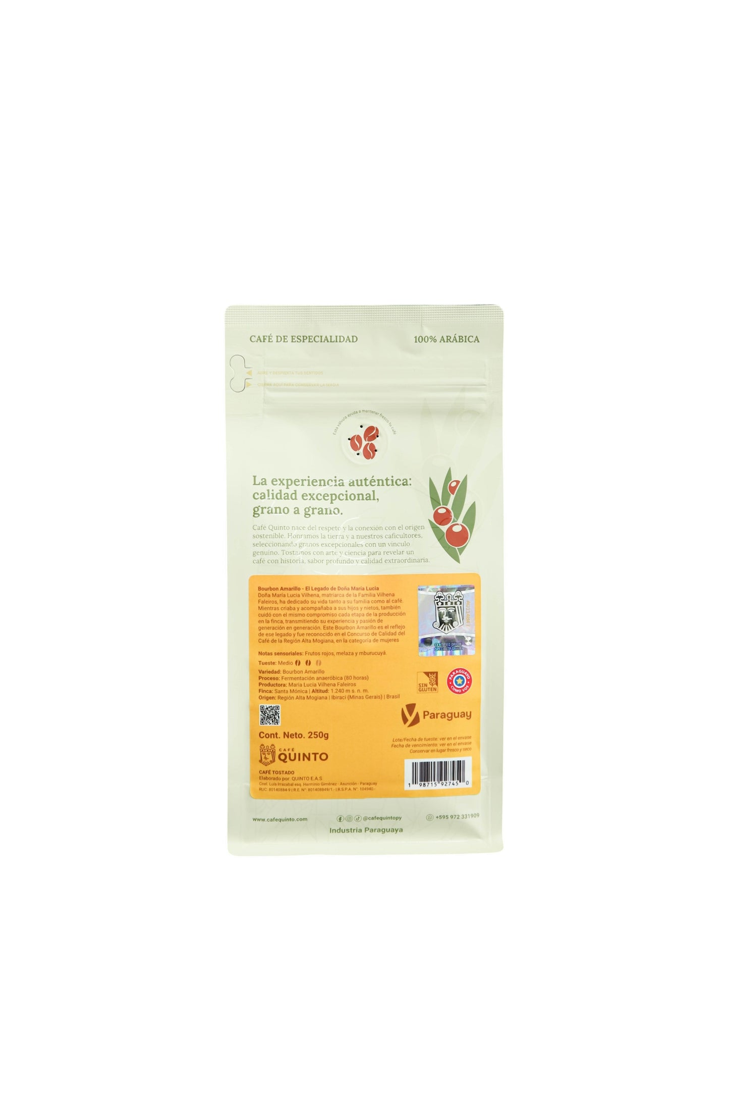 
                  
                    Café Quinto Bourbon Amarillo 250g
                  
                